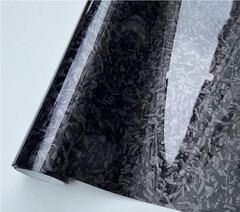 Forged Carbon Fiber Vinyl Wrap Auto Motorcycle Adhesive Film Air Bubble Free