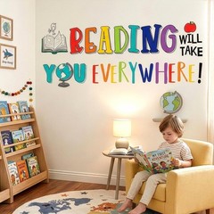 Reading Corner Wall Decals – Inspirational Peel and Stick Removable Stickers …