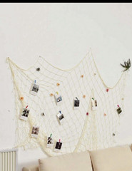 2 Pcs. Cream Fishing Net Nautical/Beach Themed Decor Birthday Party 79×40 in NEW