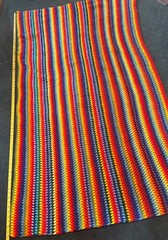 Rainbow Crochet Afghan Throw Reversible 100% Acrylic Handmade 39” X 74” New