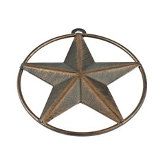 Tiny Small Metal Wall Star Brushed Copper With Smooth Ring Light Weight 4 inch