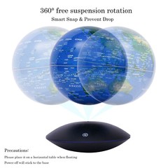 Magnetic Levitation Floating Globe Light LED World Map Rotating Night Lamp NEW