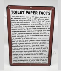 Funny Bathroom Sign, home decor, shop sign, toilet paper history