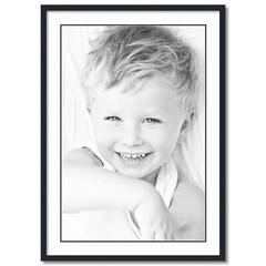 ArtToFrames Matted 28×40 Black Picture Frame with 2″ Double Mat, 24×36 Opening