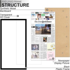 11×22 Newspaper Frame, Display 11 x 22 Inch Newspaper Front Page for Wall, Li
