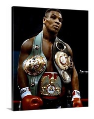 Mike Tyson Canvas 16×20 Print Picture Wall Fine Art Boxing Gym Ring Champ Belts