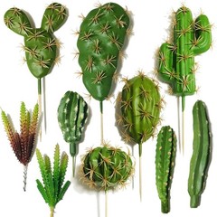 N|A 10 PCS Faux Fake Succulents Artificial Cactus DecorFaux Cactus Cacti Plan…