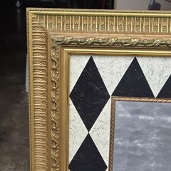 Huge Art Deco Mirror 43×33 Beveled Glass Ornate Frame