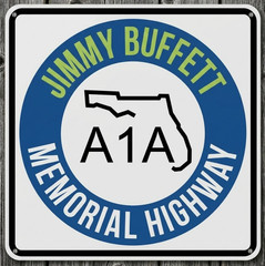 Jimmy Buffett Memorial Highway 12 x 12 Square Novelty Metal Sign USA New!