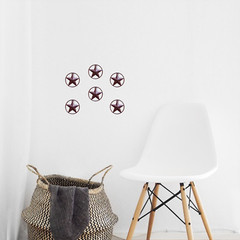 Rustic Dimensional Barn Star – 5″ Brown Metal Country Farmhouse Home Decoration