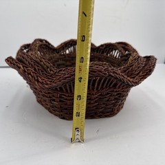 Vintage Set of 3 Wicker Nesting Baskets Handwoven Rattan Boho Farmhouse