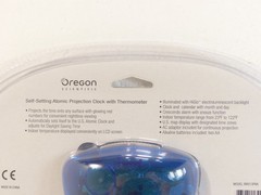 Oregon Scientific Self-Setting Atomic Projection Clock w Indoor Thermometer Blue