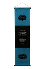 Inspirational Quote Wall Scroll Tapestry «Namaste» Motivational Yoga Banner Art