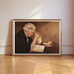 Grace and Gratitude Print: Praying Over Bread by Eric Enstrom Christian Art Prin