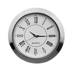 Round 55mm Clock Insert Mini Quartz Movement Scratch Resistant Glass Lens