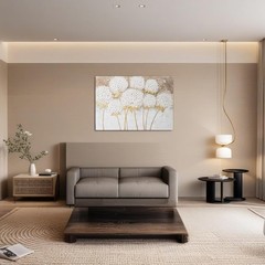 Stunning White Hydrangea 40×28 Inch Wall Art – Modern 3D Textured Decor