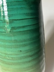 Bamboo Lacquered Colorful Floor/ Table Vase 17.5 X 6 Inches