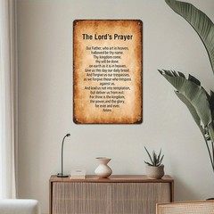 Lord’s Prayer Metal Wall Sign Religious Decor