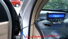 3 in 1 Car Clock Thermometer Voltmeter Inside Outside Temperature Voltage Alarm