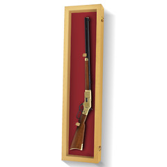 Rifle Gun Display Case Cabinet Wall Rack Replica Airsoft Civil War / USA MADE!