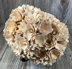 Sola Woodland Tan Flower Ball Home Decor Everlasting Faux Flowers 7in Bouquet
