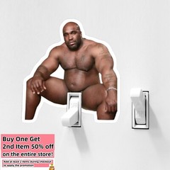 5 Pcs Funny Barry Wood Decal Sticker Prank For Light Switch Hanger Waterproof