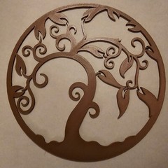 Wall Art – Tree of Life in Brown (Approx. 9in diameter, lightweight 3D crafted)