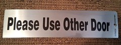 Hillman 2″x8″ Signs «Please Use Other Door»