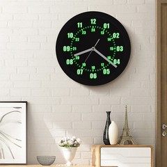 LED Indoor Outdoor Wall Clock Remote Control Luminous Wall Clock Night Lighting
