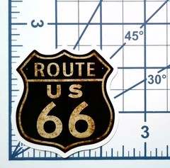 Route US 66 Vinyl Sticker Die Cut Vintage Travel Road Trip Journal Scrapbook