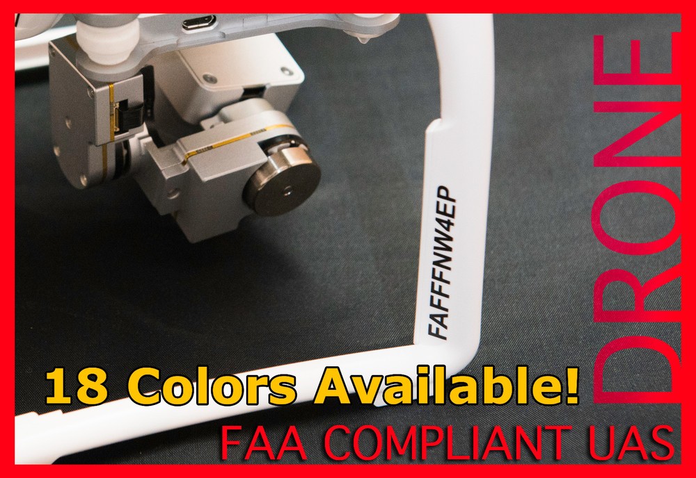 3X Drone Registration Decal DJI Phantom Typhoon YUNEEC FAA Compliant UAS COLORS