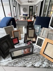 Picture Frame Lot Of 17 New And Previously Used- Misc Sizes, Colors And Styles