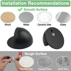 2 Pcs Adhesive Door Stopper Stainless Steel Floor Door Stopper Floor Mounted …