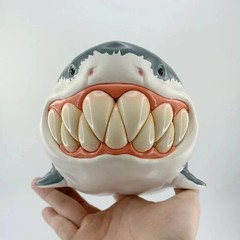 Savage Great White Shark Resin Ornament Creative Animal Table Decor Gift
