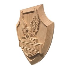 Harley Davidson Logo Hardwood Wall Plaque