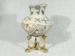 Sphere Display Stand Large Size Scroll Design Polished Brass Color