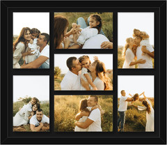 4X6 Picture Frame Collage for Wall, Display 7 Pcs 4X6 Photos with Mat or 12X14