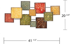 Bijou Wall Sculpture, 21H X 42W, Multi