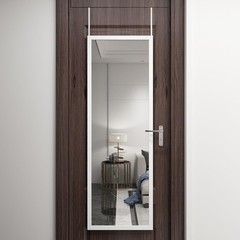 48″ x 16″ Over Door Full Length Mirror – Wall Mounted, Hanging, 2 Metal Hangers,