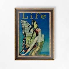 Butterfly Lady Art Deco Poster Life Magazine Flapper Vintage Print