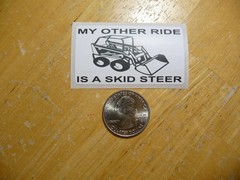 MY OTHER RIDE IS A SKID STEER STICKER DECAL 1 – 50 BULK PACK FUNNY CONSTRUCTION