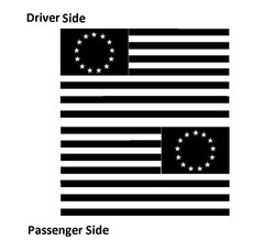 American Flags Decal Vinyl Betsy Ross Patriotic Sticker USA Flag Left Right