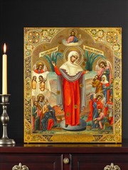 Mother of God Virgin Mary the Theotokos “Joy of all who Sorrow” icon wall art