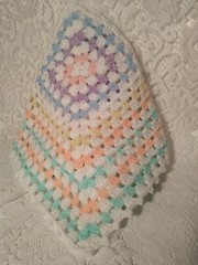 Rainbow Friendship Cuddly Comfort Blanket Afghan 26 by 26 Inches tblbj1