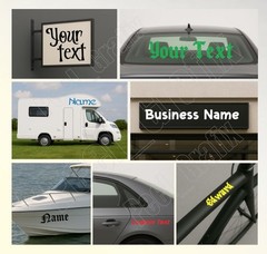Personalised Name Vinyl Sticker Word Text Cut Fancy Font Sticker Sentence custom