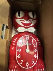 Red Kit Cat Klock Wall Clock Collectible USA Made Vintage