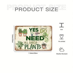 Humorous Metal Garden Sign Plant Farmhouse Decor