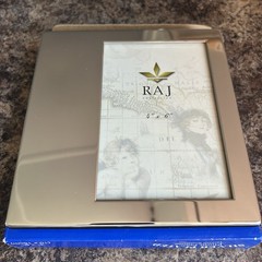 RAJ Collection 4 x 6 Silver Plated Picture Frame NIB + FAST Shipping!