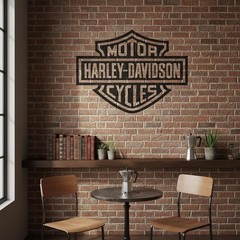 Harley Davidson Metal Wall Art – Biker Gift and Garage Wall Decor