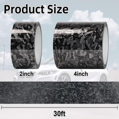 Lypumso Gloss Forged Carbon Fiber Vinyl Wrap Tape 4″ x 30ft – with Tool Kit f…